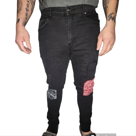 TR Premium Men's Skinny Ripped Jeans - Picture 3 of 16